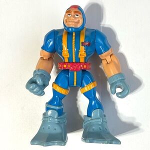 4/$20 Vintage Fisher-Price Rescue Heroes Gil Gripper Scuba Diver Frog Man 1998